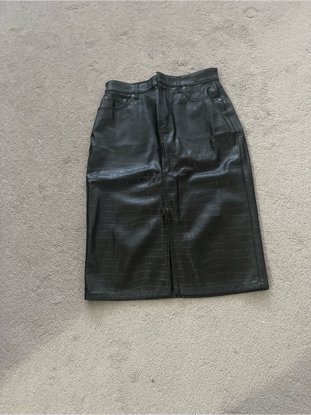 GAP Brown “ leather” Skirt with Logo Label